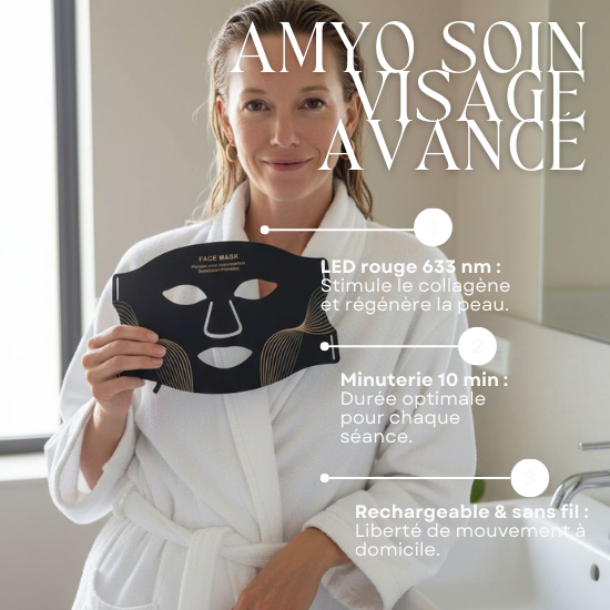 AMYO Masque LED Anti-Âge Lumière Rouge