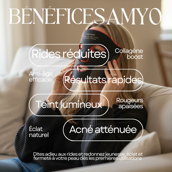 AMYO Masque LED Anti-Âge Lumière Rouge