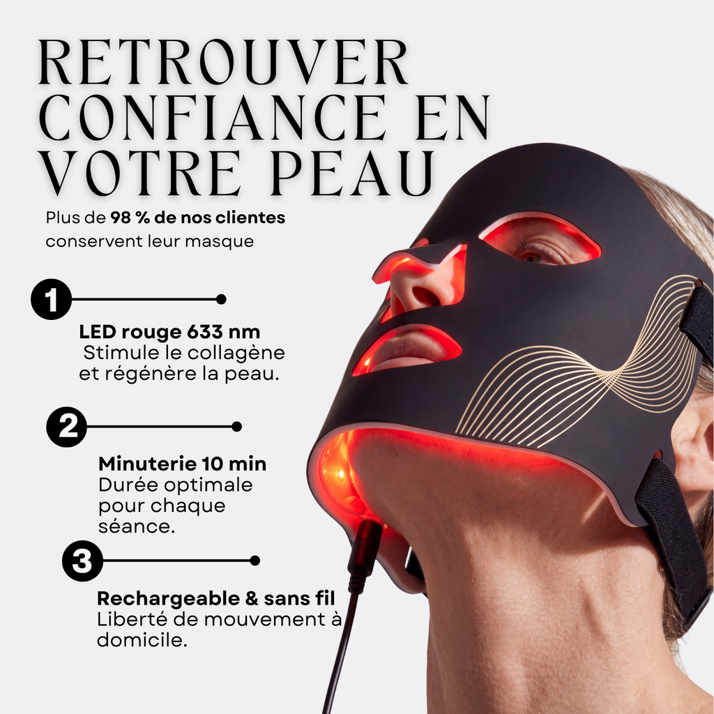 AMYO Masque LED Anti-Âge Lumière Rouge