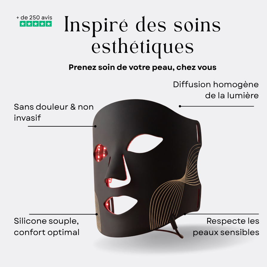 AMYO Masque LED Anti-Âge Lumière Rouge